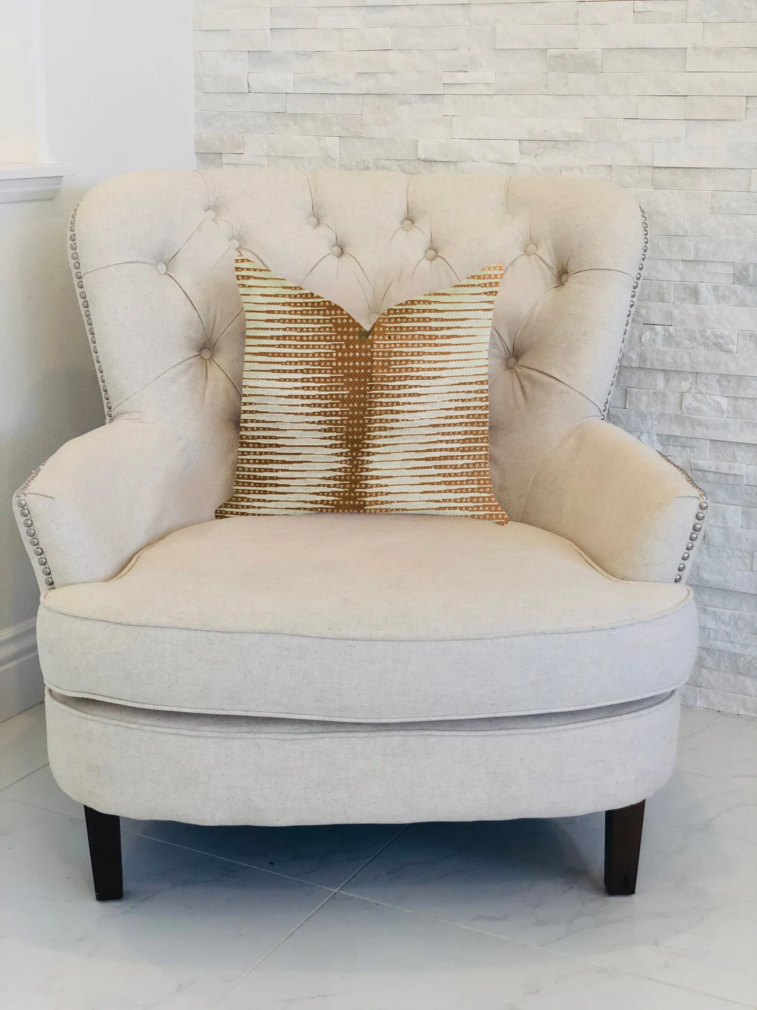 Pokaline Chevron Luxury Throw Pillow