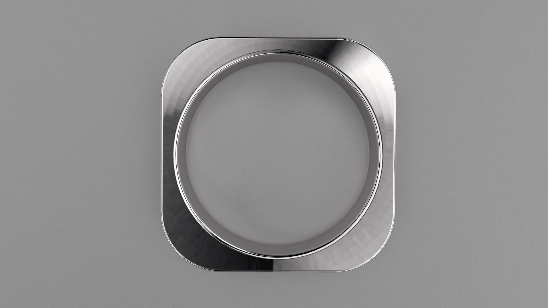 Polished Sterling Silver 6mm Square Message Wedding Band