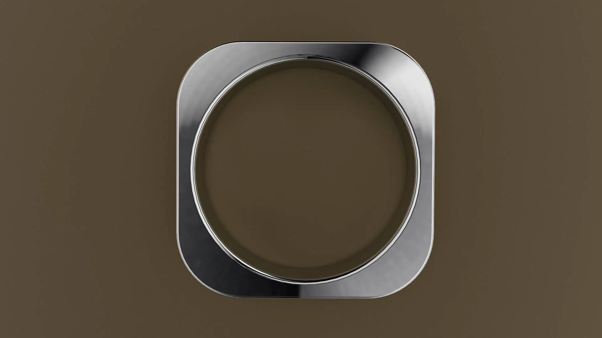 Polished White Gold 6mm Square Message Wedding Band