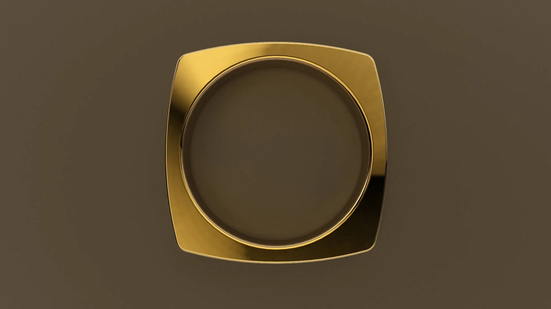 Polished Yellow Gold 6mm Euro Square Wedding Band