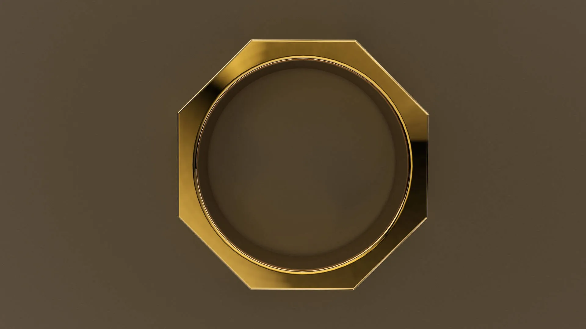 Polished Yellow Gold 8mm Octagon Bolt Wedding Band