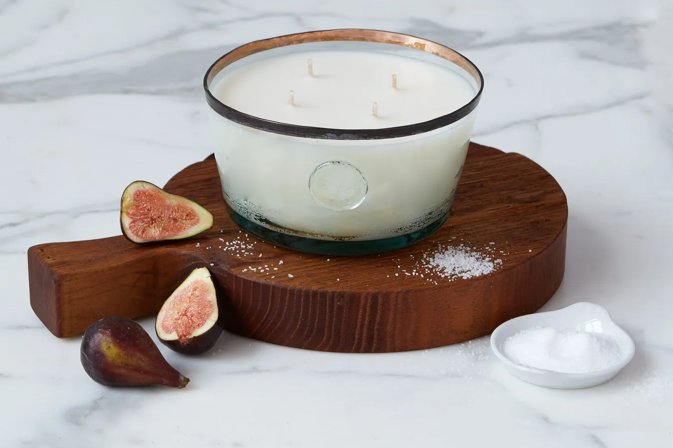 Porto Vecchio Fig Leaf and Sea Salt Candle, Large DAMAGED