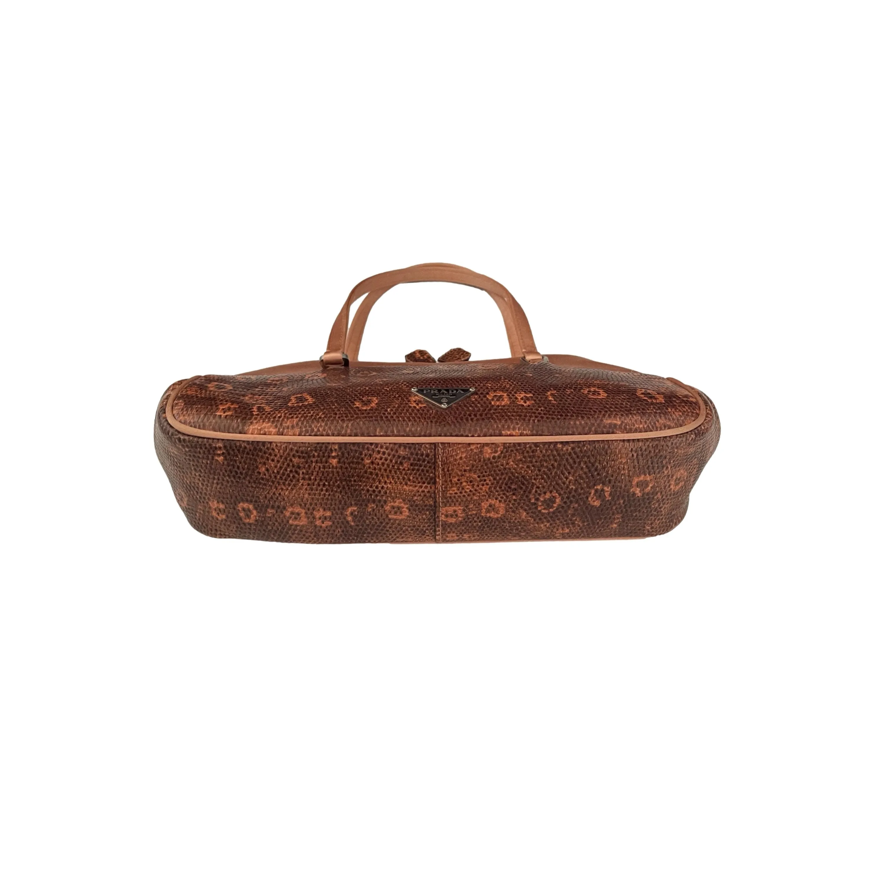 Prada Brown Lizard Satin Mini Bag
