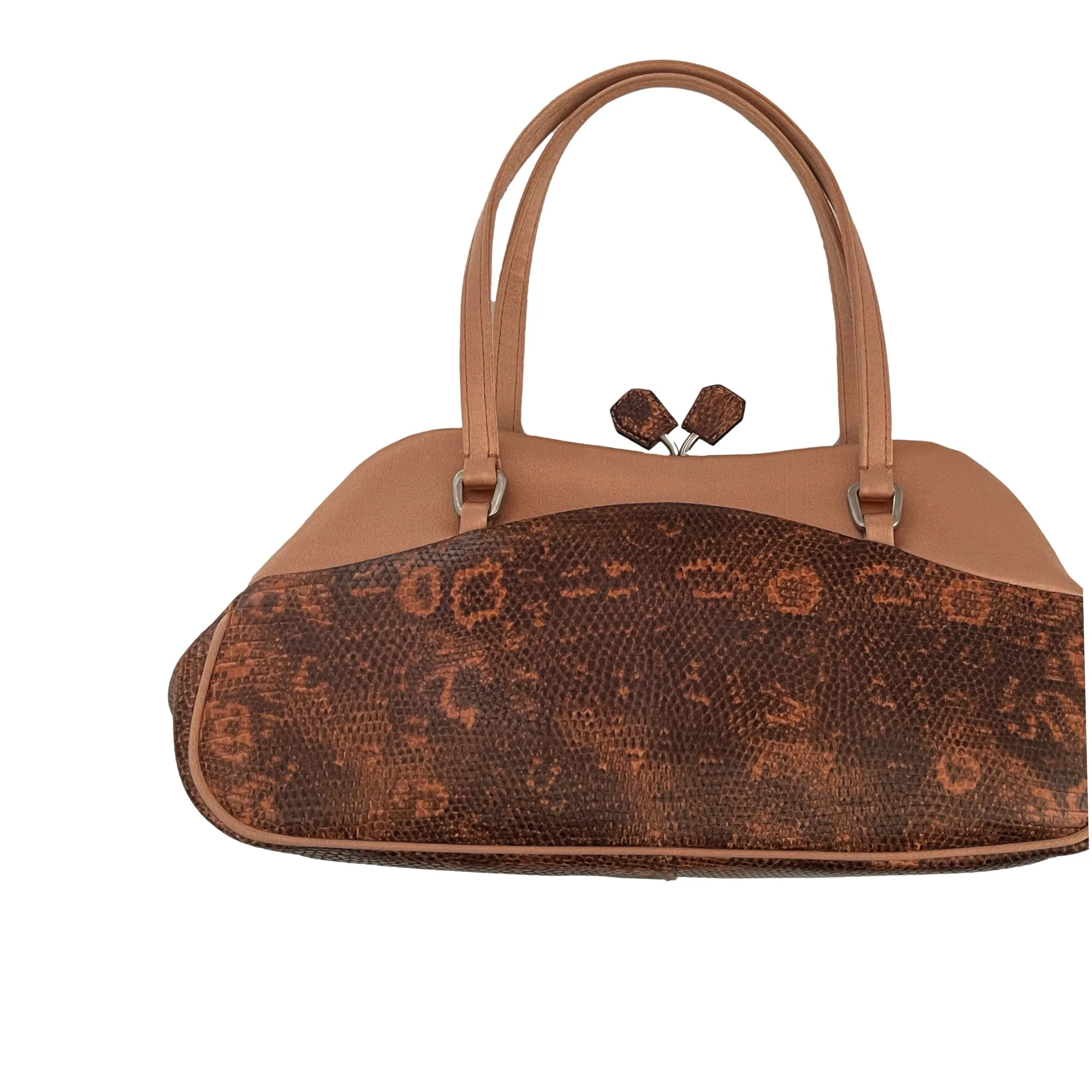 Prada Brown Lizard Satin Mini Bag