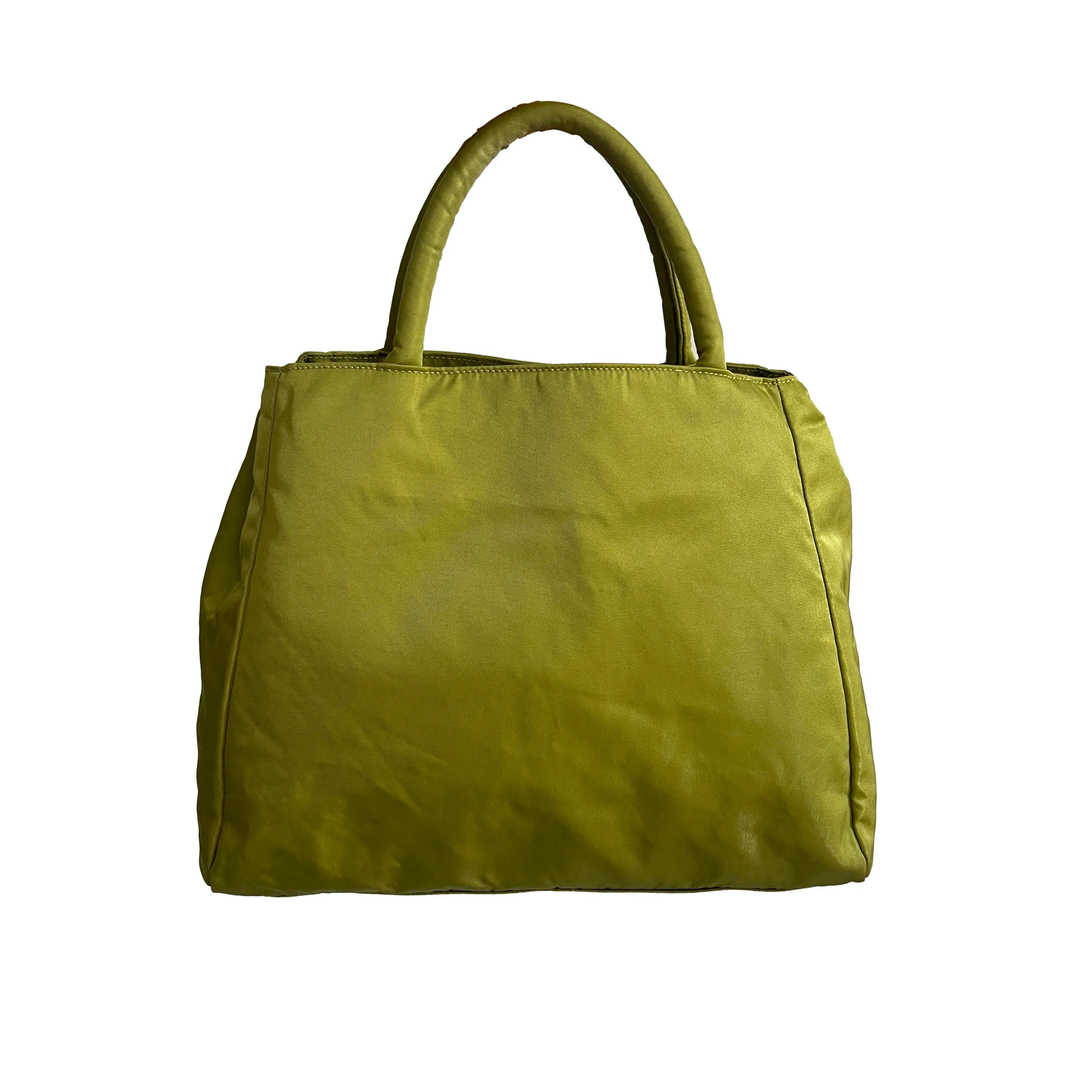 Prada Lime Green Nylon Top Handle