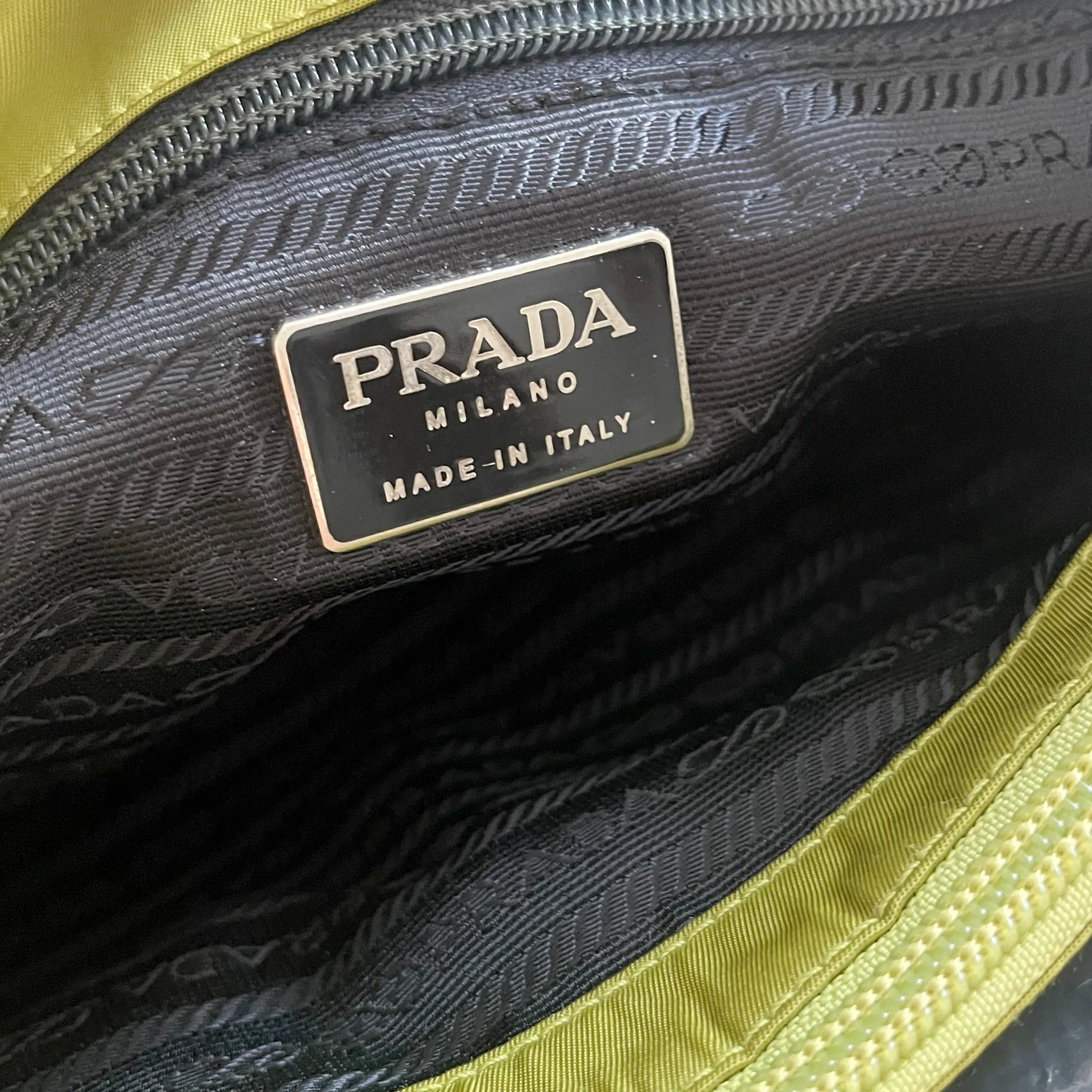 Prada Lime Green Nylon Top Handle