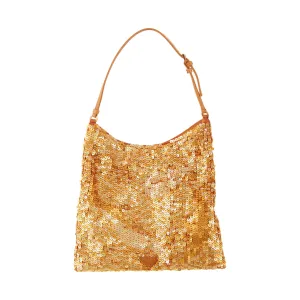 Prada Orange Sequin Mini Shoulder Bag