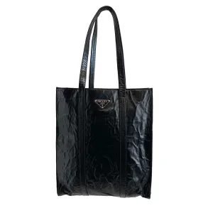 Prada - Pristine - Small Antique Nappa Leather Tote - Black - Handbag