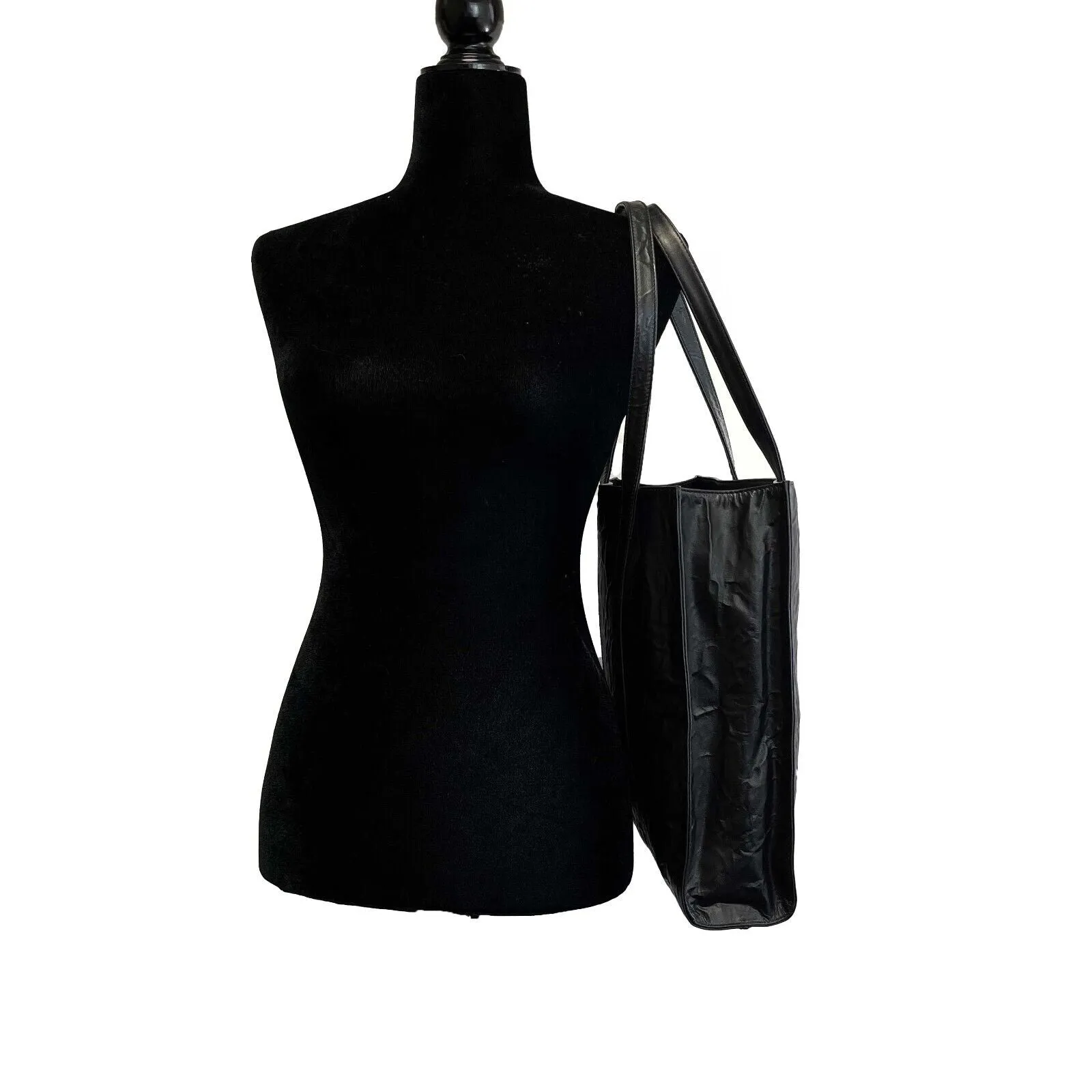 Prada - Pristine - Small Antique Nappa Leather Tote - Black - Handbag