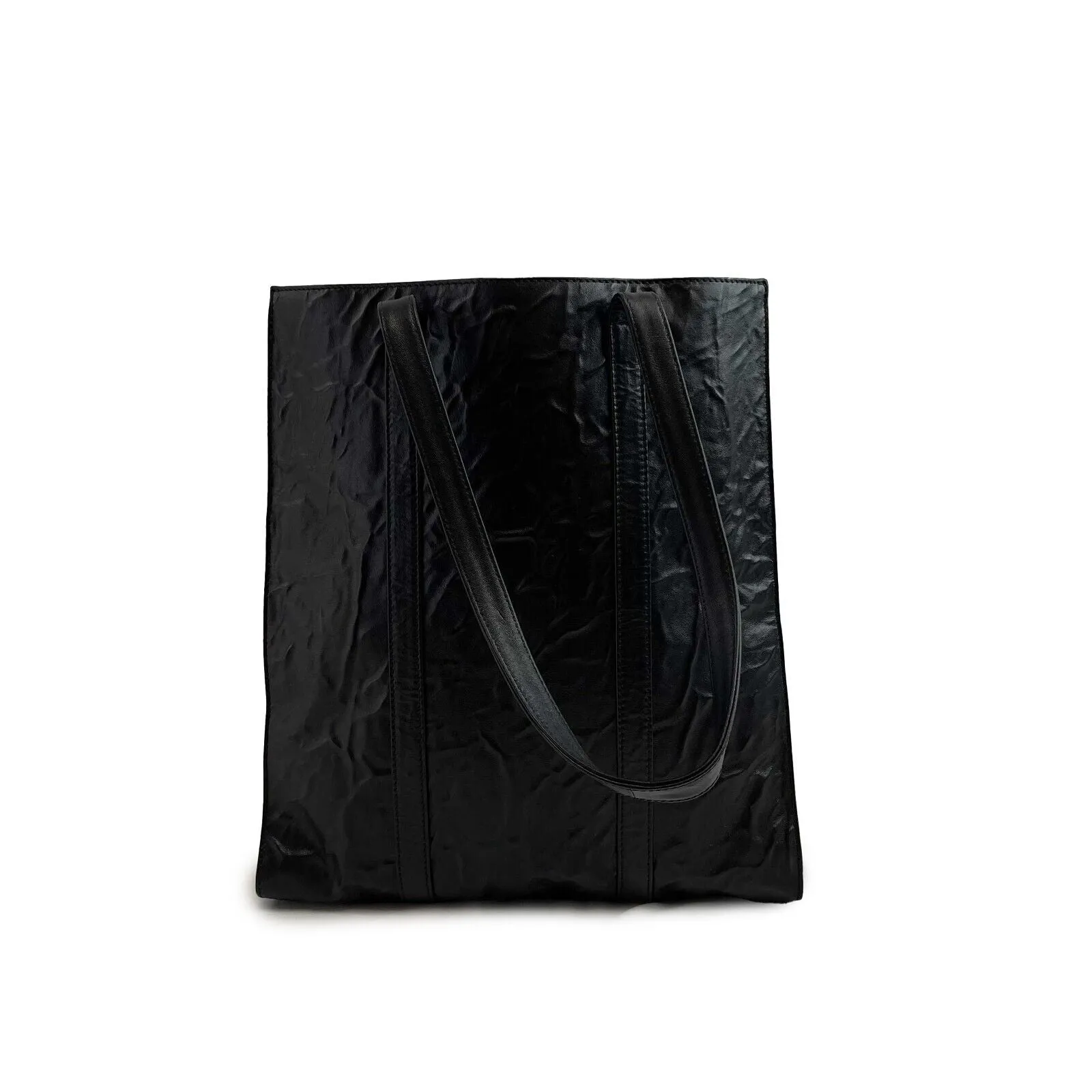 Prada - Pristine - Small Antique Nappa Leather Tote - Black - Handbag