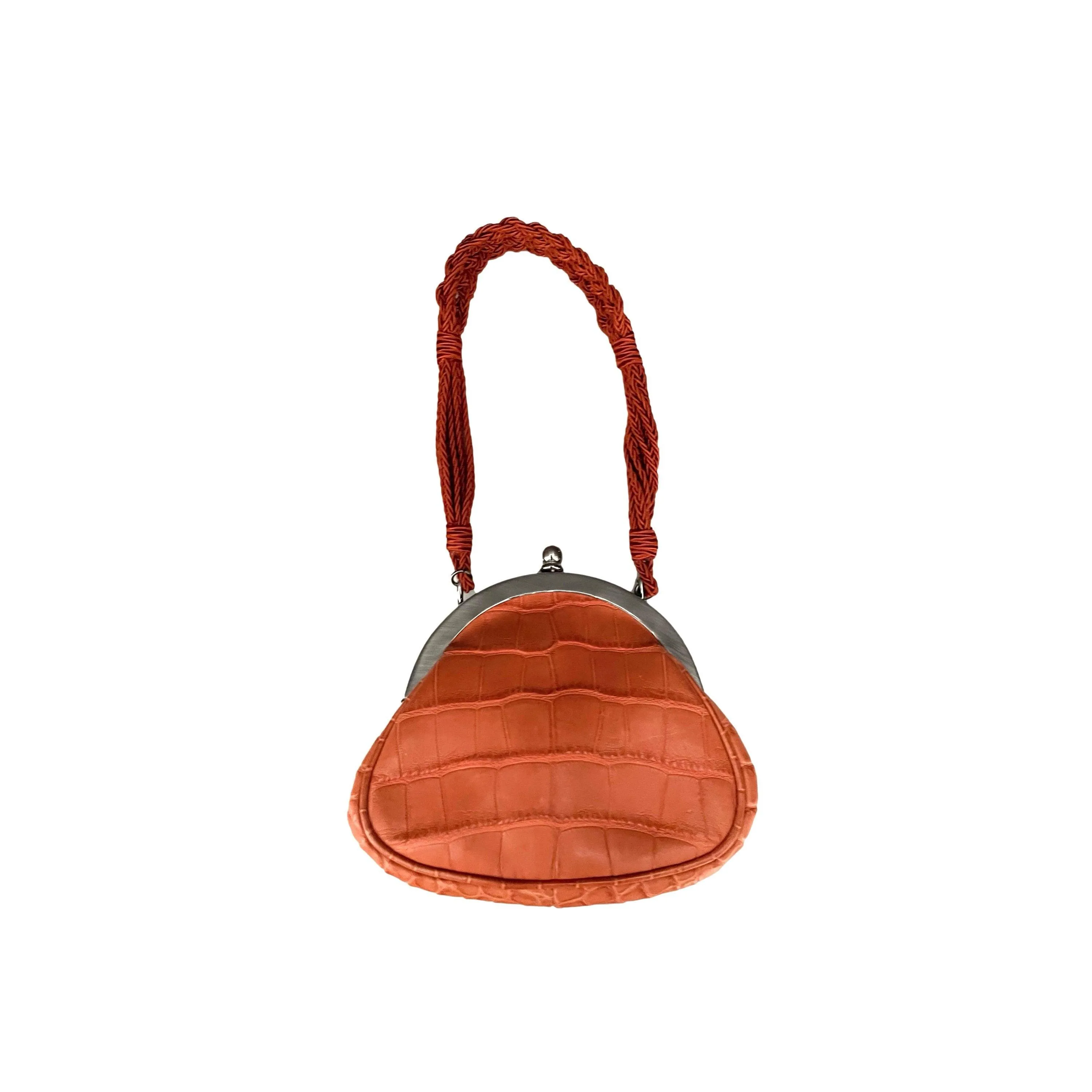 Prada Rust Micro Kisslock Bag