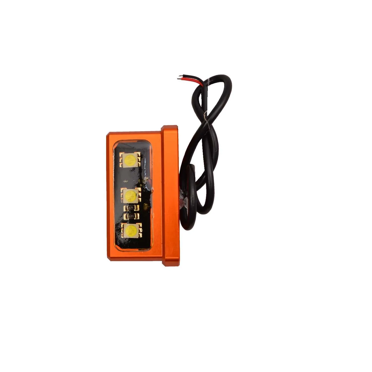Premium Quality Pure CNC Universal  Adjustable Tail Tidy with Number Plate Holder with LED for All Bikes (Orange).