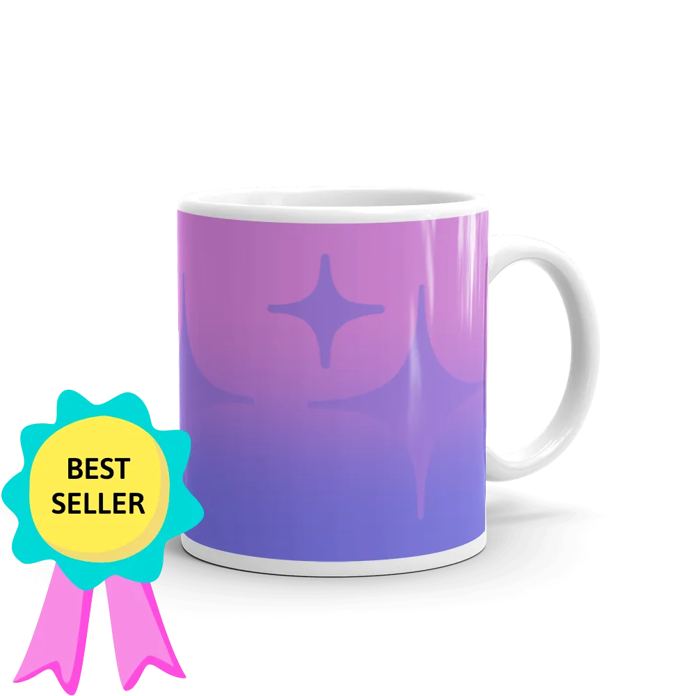 Purple Ghost Sparkle Mug