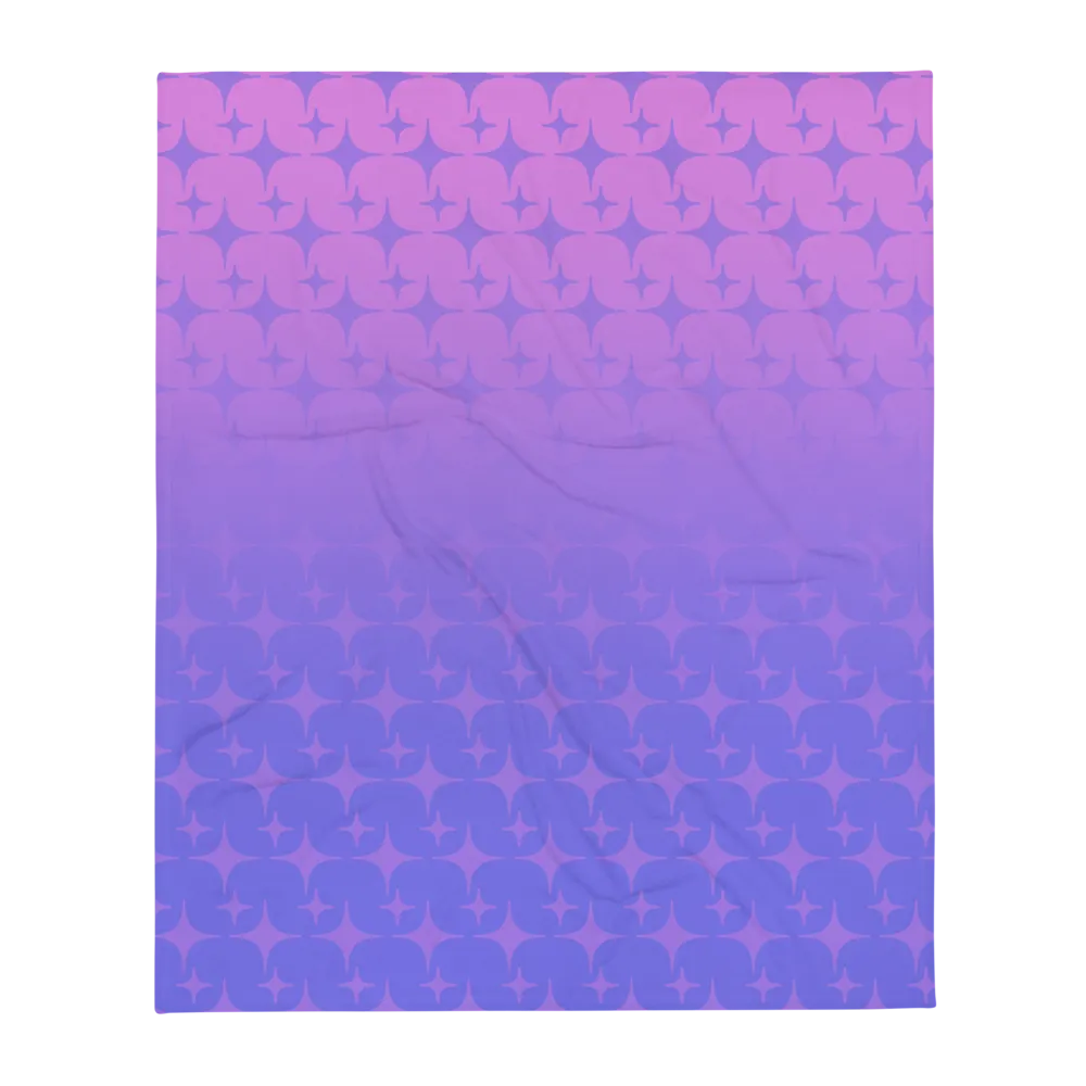 Purple Ghost Sparkle Throw Blanket