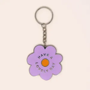 Purple Lovely Day Keyring