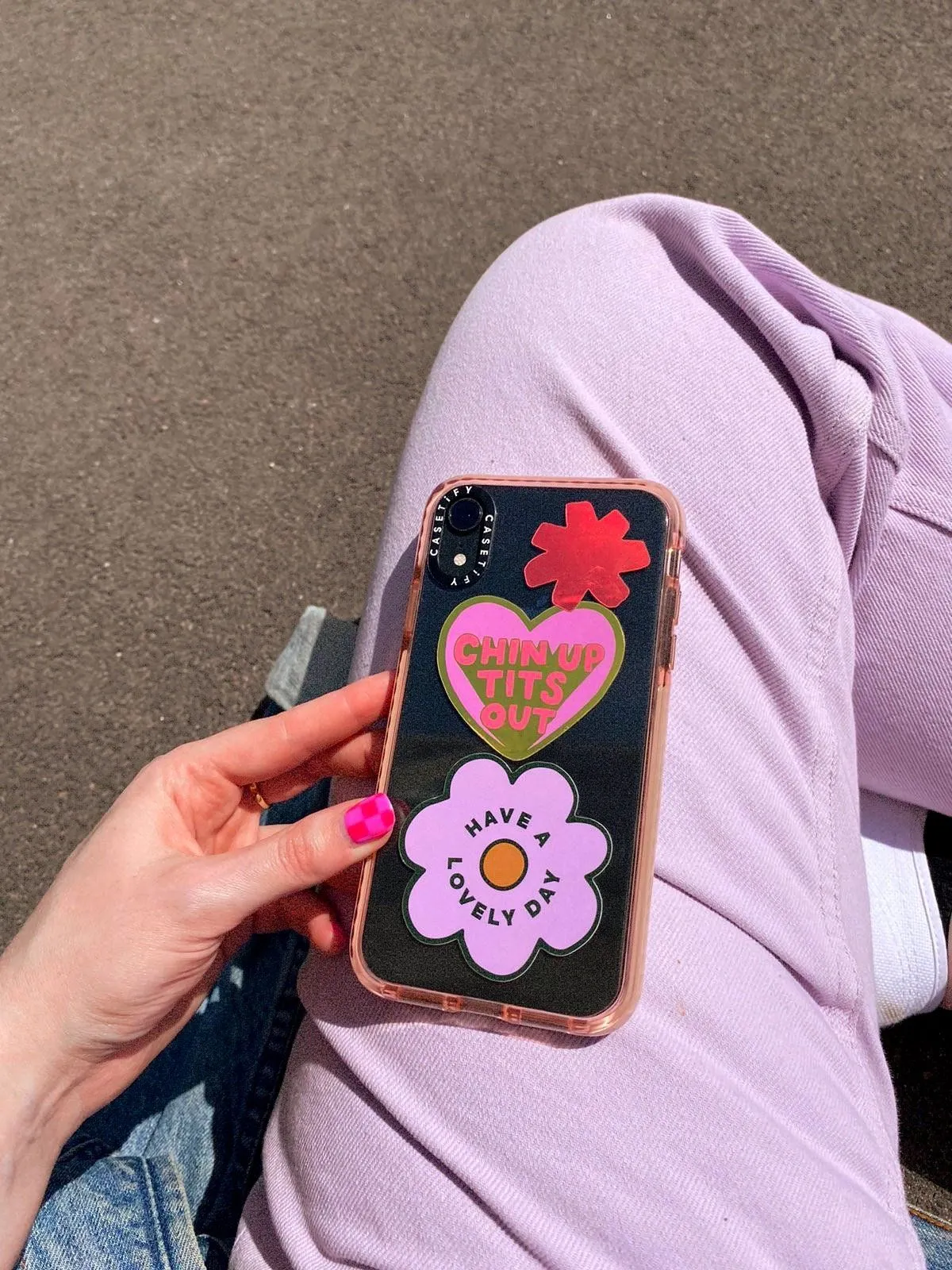 Purple Lovely Day Sticker