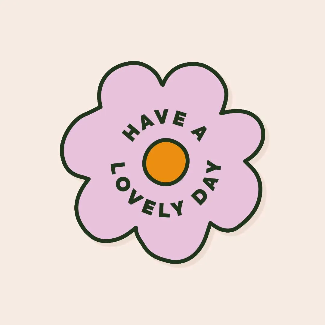 Purple Lovely Day Sticker