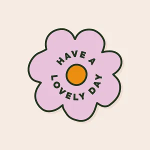 Purple Lovely Day Sticker