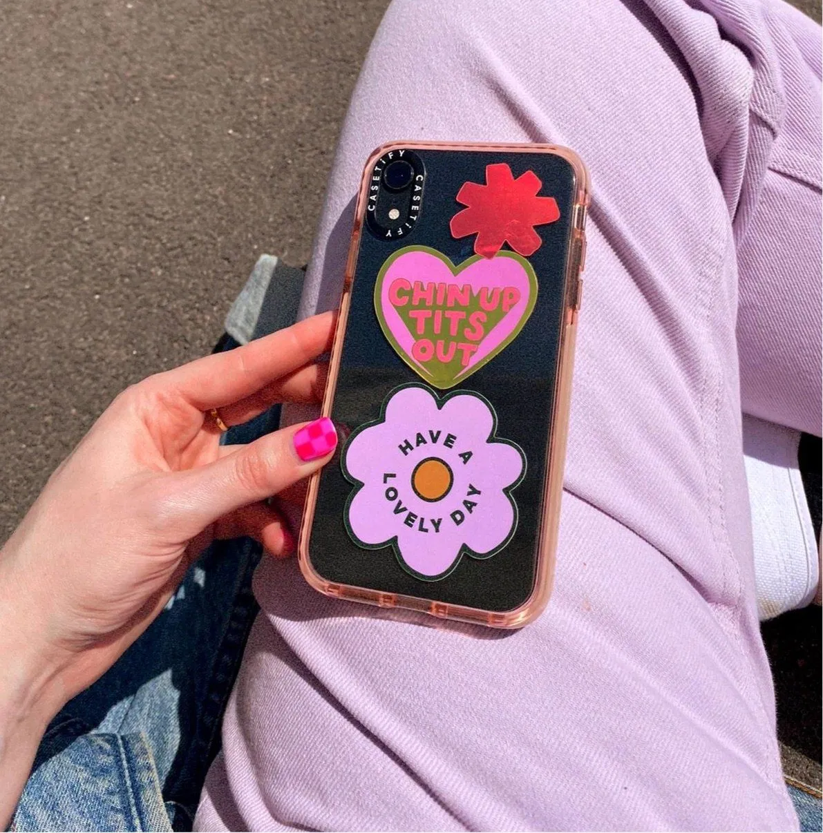 Purple Lovely Day Sticker