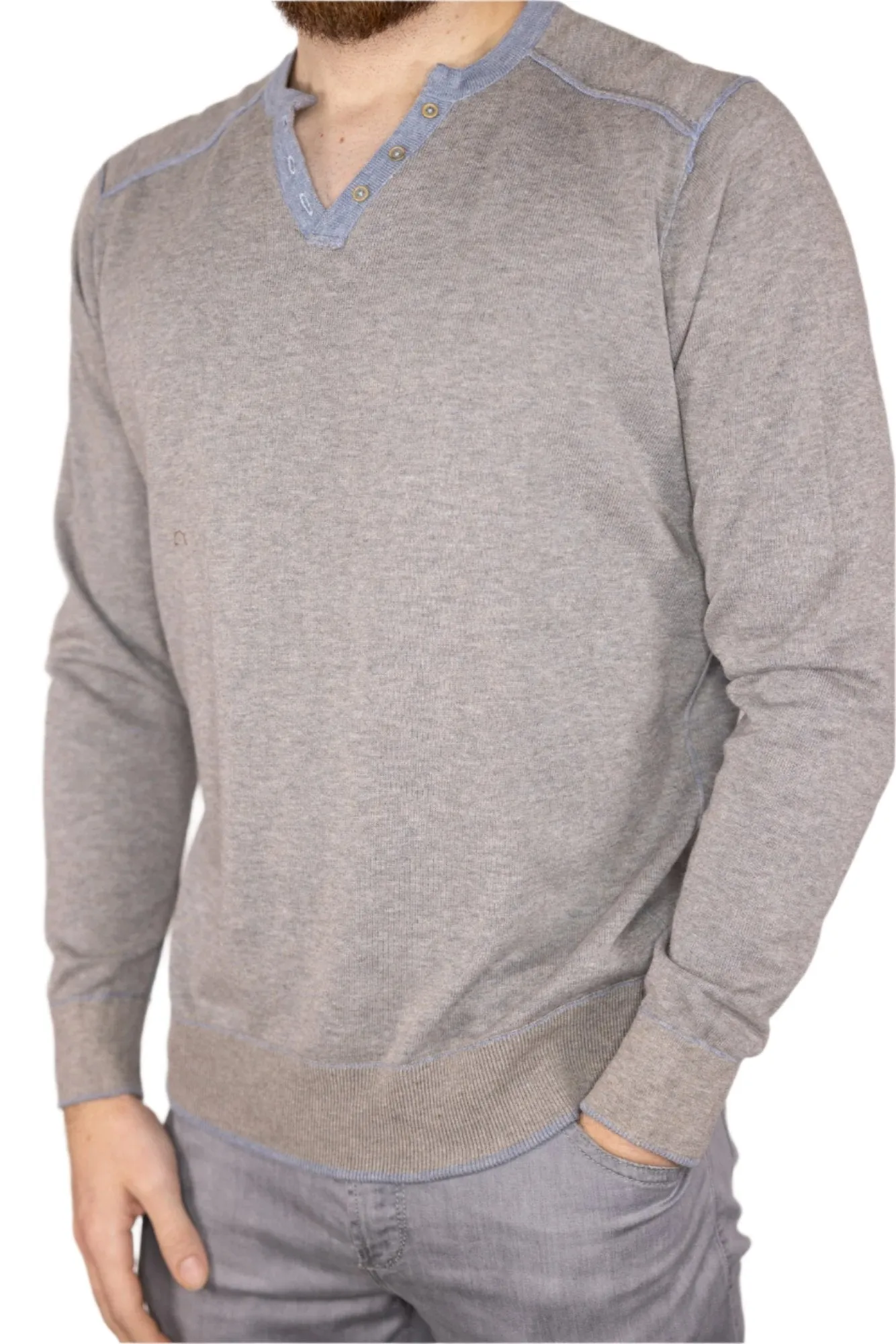 Raffi Victor Reversible Henley Sweater