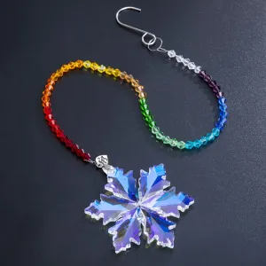 Rainbow Snowflake Prism Suncatcher