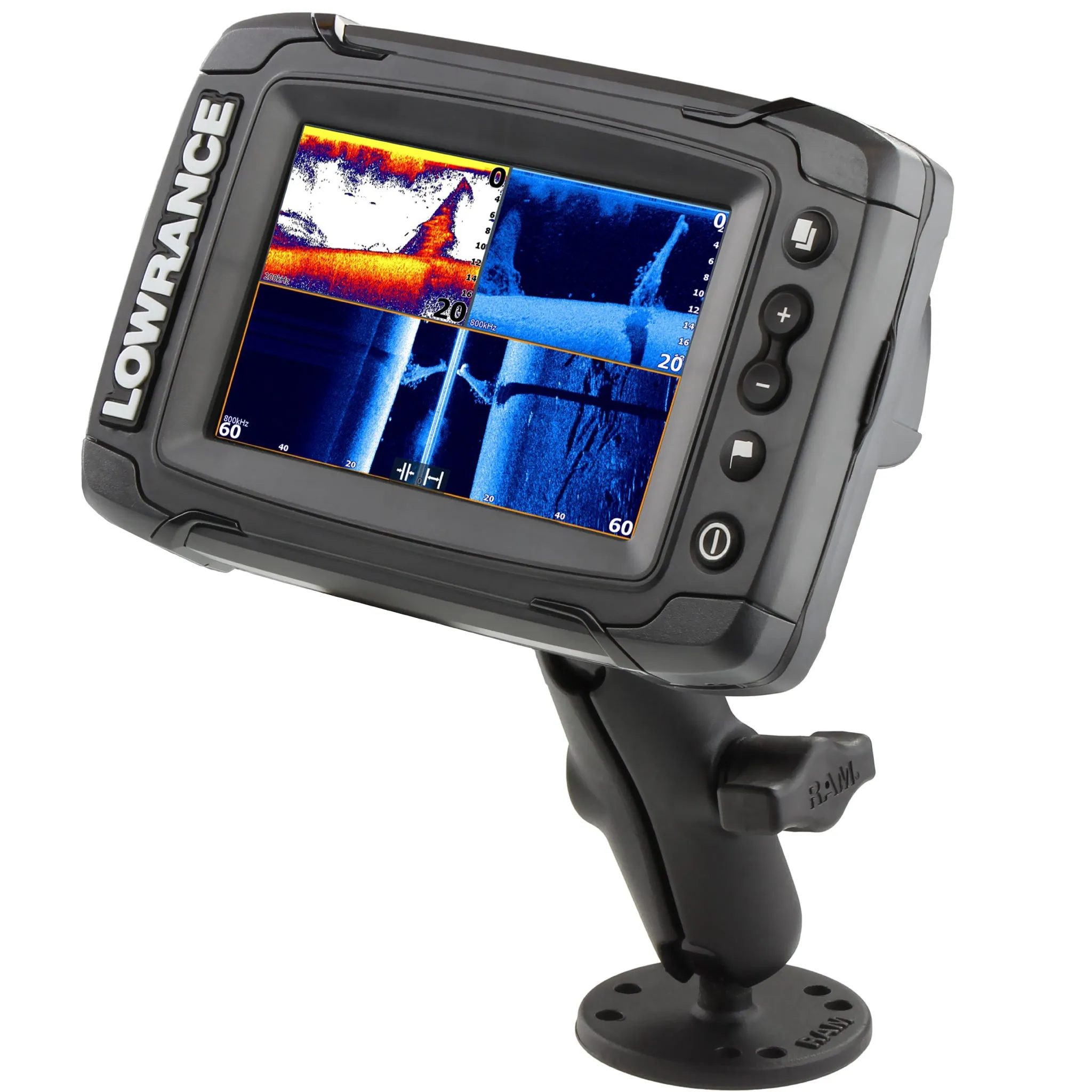 RAM Mounts Komplett Skruvbasfäste Lowrance Elite-5
