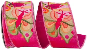 Reliant 2.5" Metamorphosis Butterflies: Fuchsia, Green (10 Yards) 94545W-222-40F