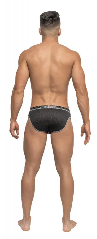 Reversible - Bikini - Large - Gray/ Black