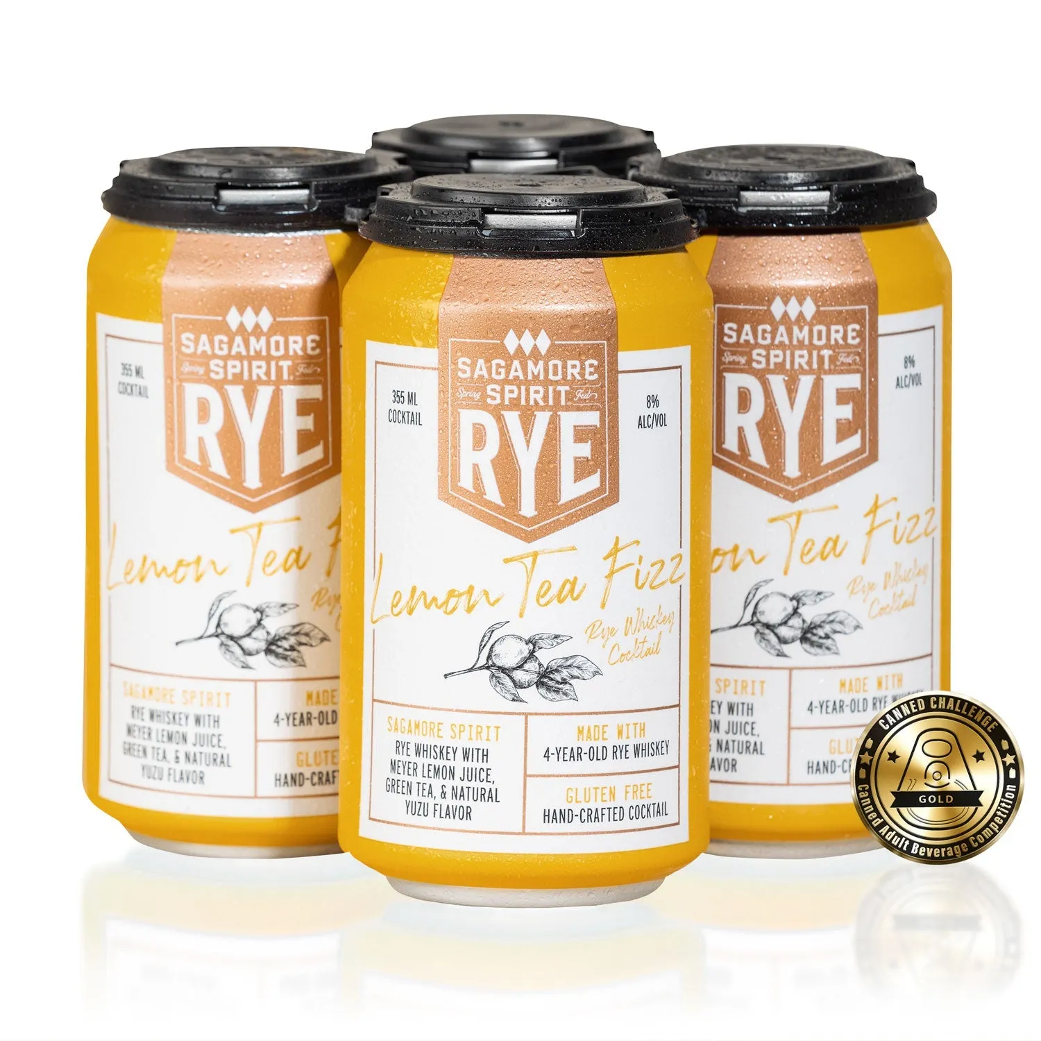 Sagamore Spirit Lemon Tea Fizz Rye Whiskey (4 Pack) 4 year 355 ml