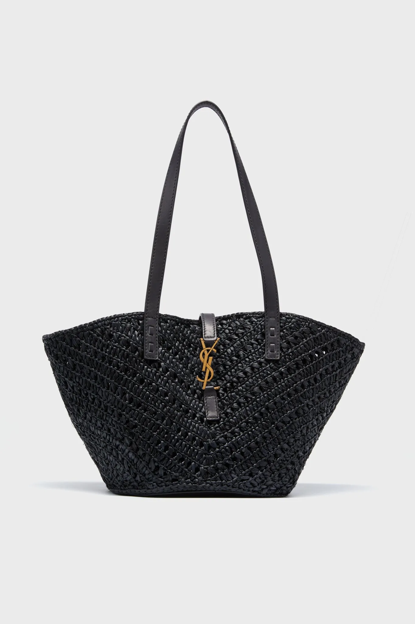Saint Laurent Black Small Panier Tote Bag