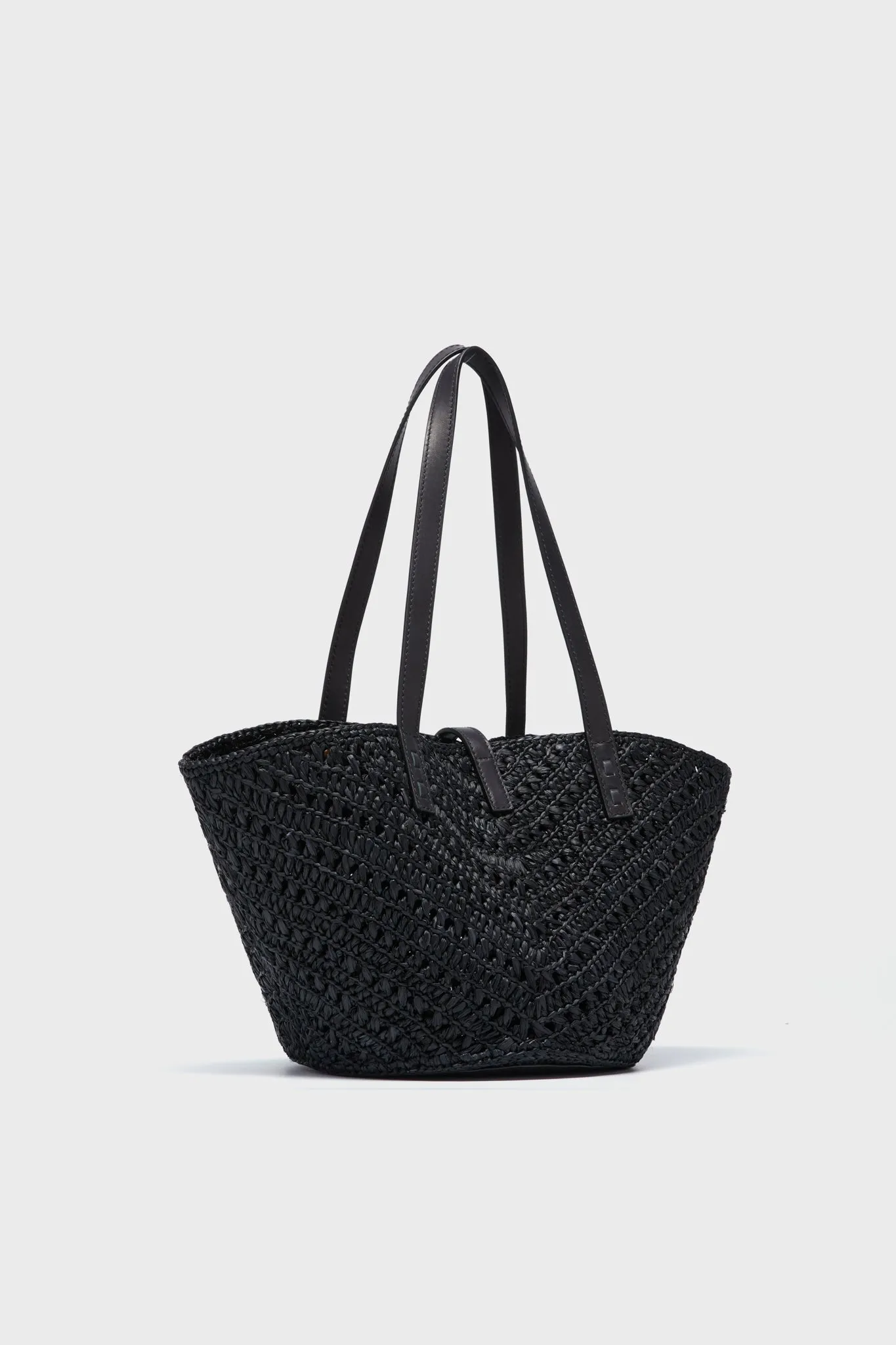 Saint Laurent Black Small Panier Tote Bag