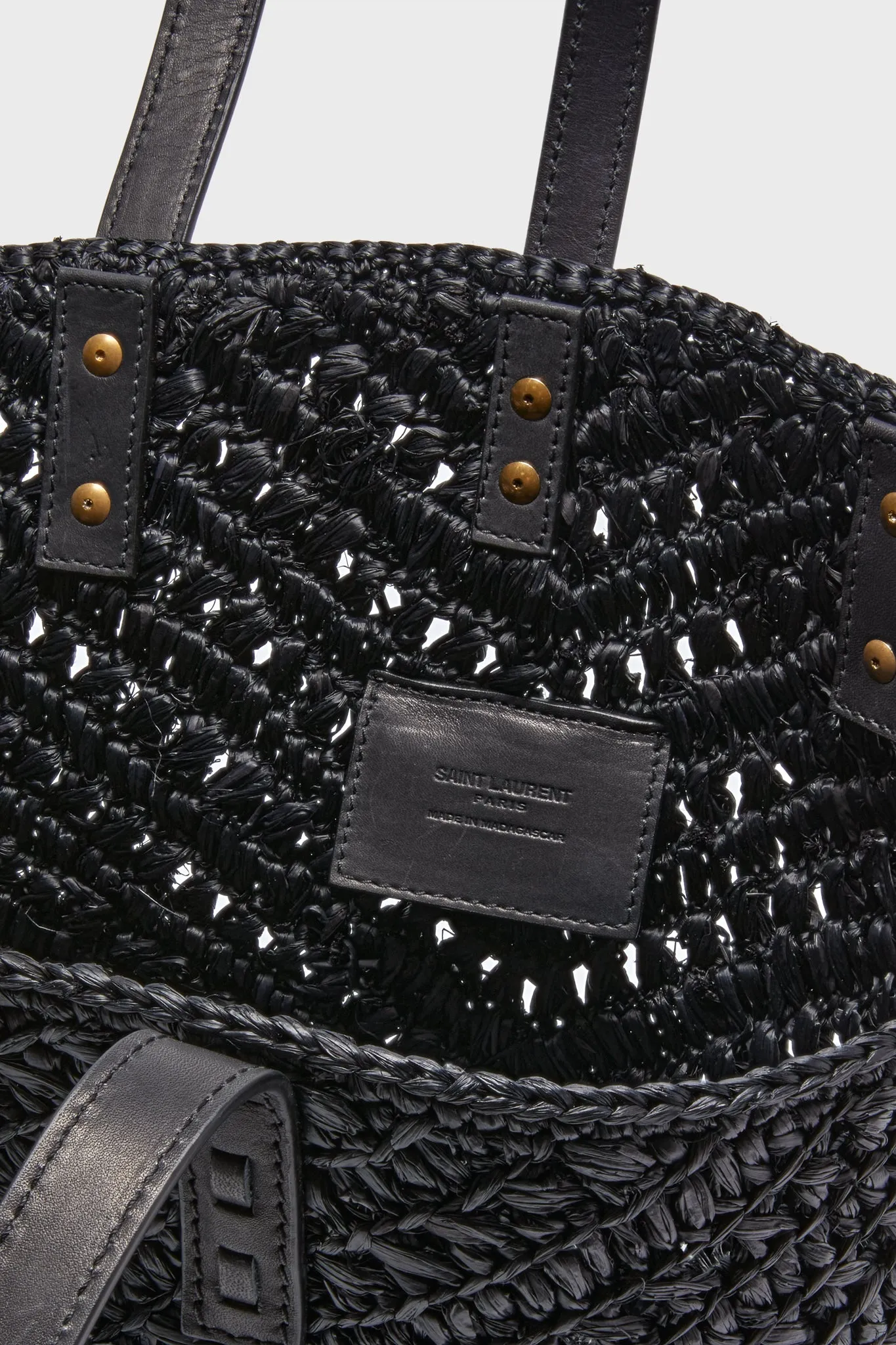 Saint Laurent Black Small Panier Tote Bag