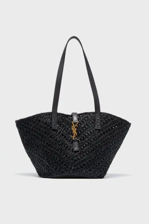 Saint Laurent Black Small Panier Tote Bag