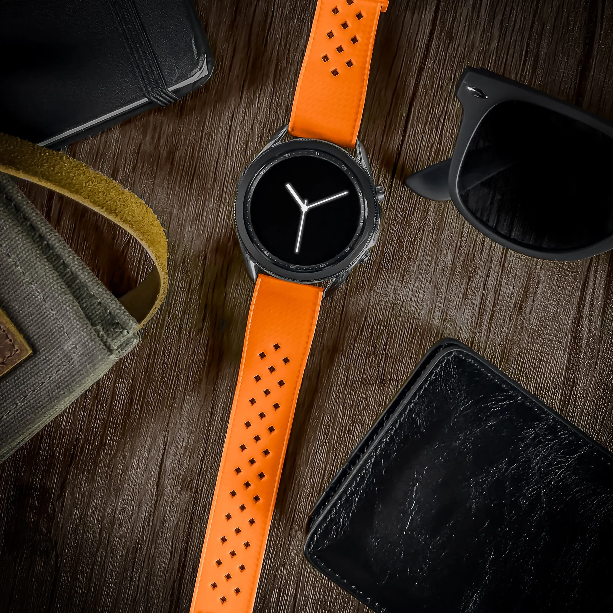 Samsung Galaxy Watch Active 2 Tropical Style Orange Watch Band