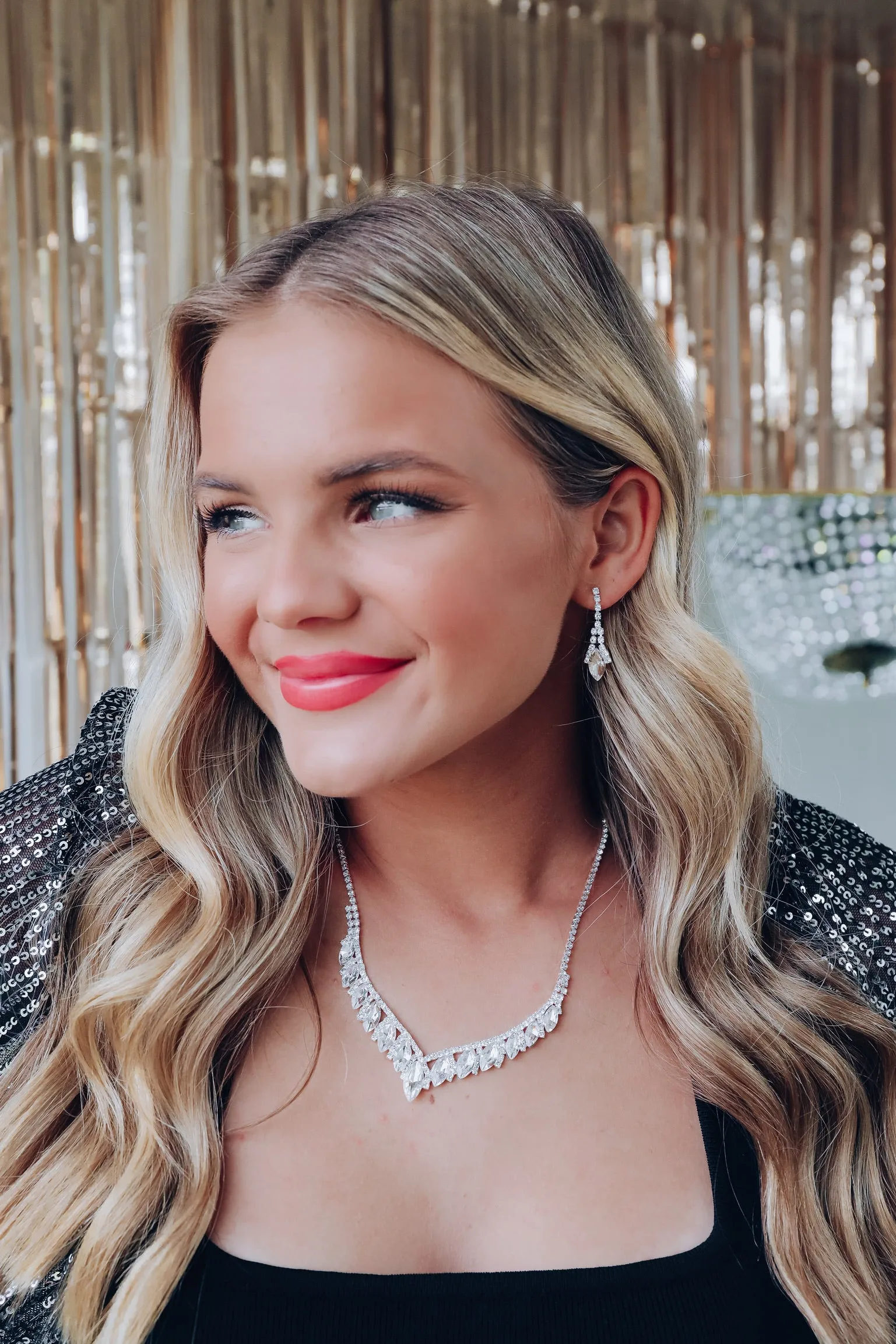 Shine Bright Necklace Set - Silver