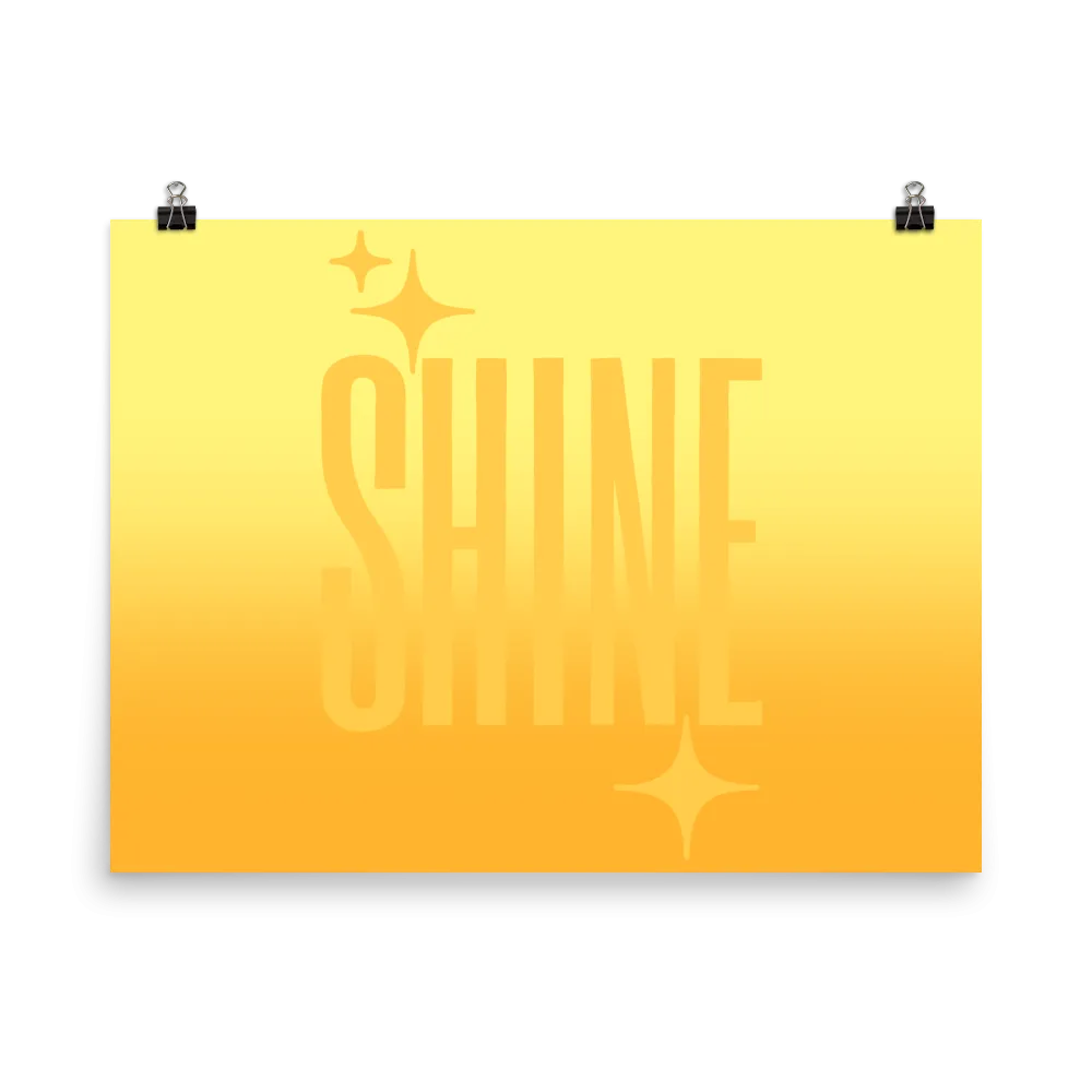 Shine Ghost Text Poster
