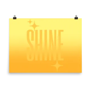 Shine Ghost Text Poster