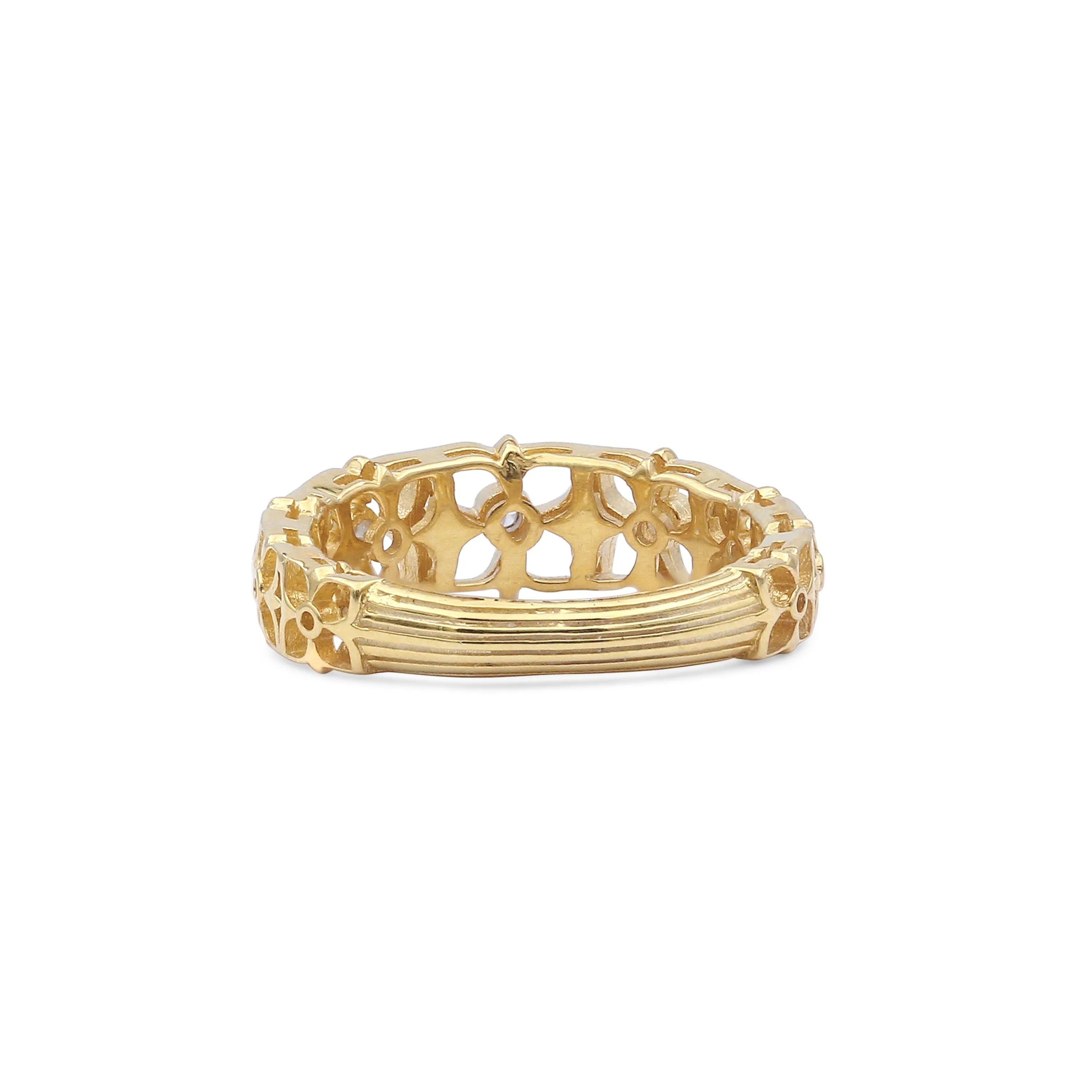 Signature White Diamond 4mm, 4.50mm, 5mm, 7mm Ring in 18k Gold