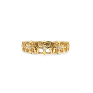 Signature White Diamond 4mm, 4.50mm, 5mm, 7mm Ring in 18k Gold