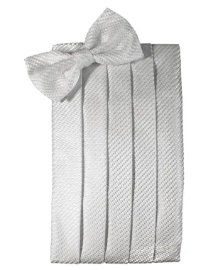 Silver Venetian Kids Cummerbund