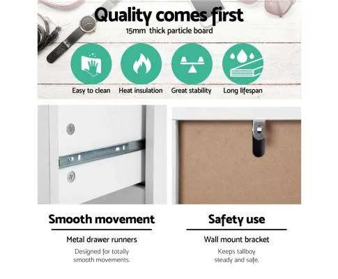 Six Chest of Drawers Neat White
