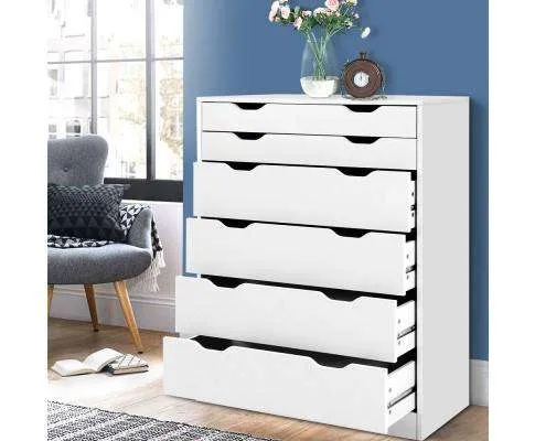 Six Chest of Drawers Neat White
