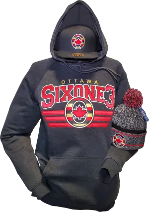 Six One 3 Elite Premium Ottawa Hoodie Black Heather