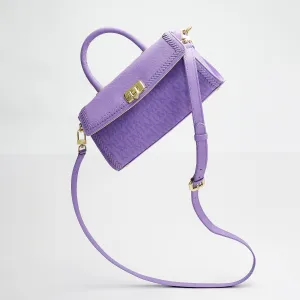 Small Monogram Franzy Leather Satchel - Purple Haze