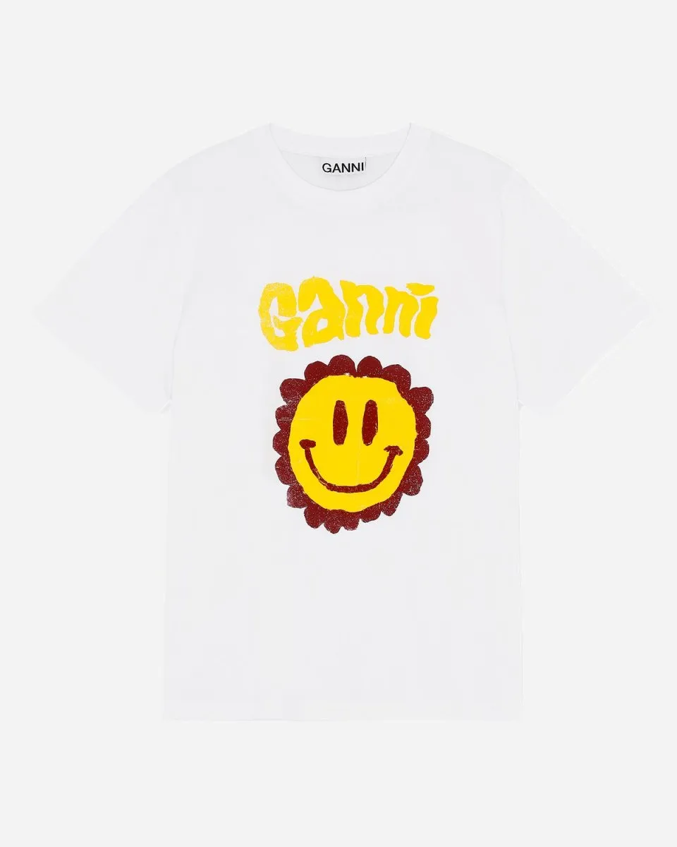 Smiley Flower - Bright White