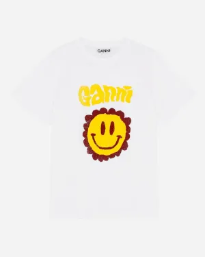 Smiley Flower - Bright White