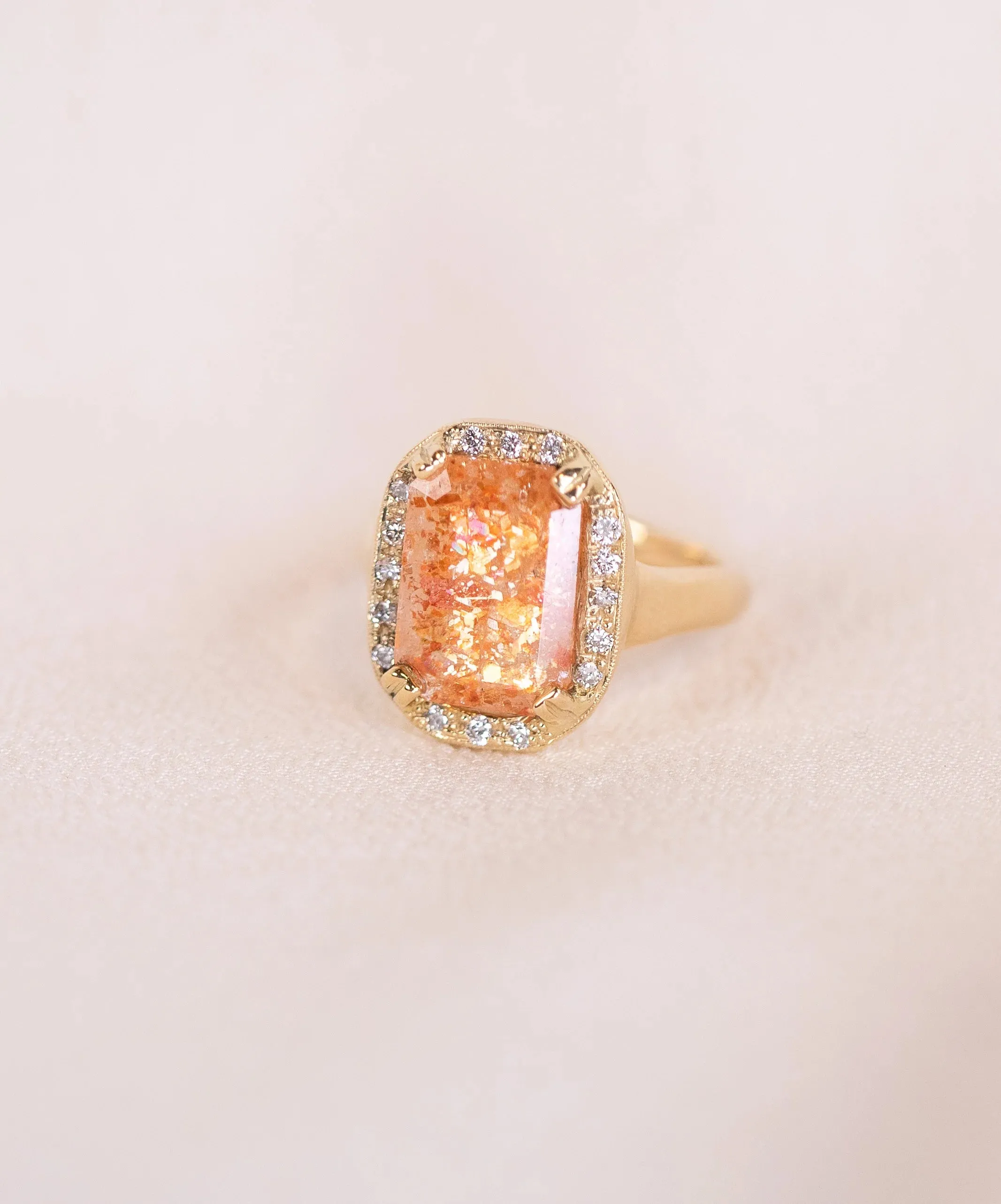 soleil sunstone diamond ring
