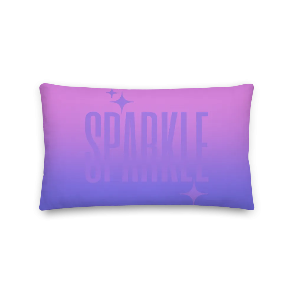 Sparkle Ghost Text Pillow