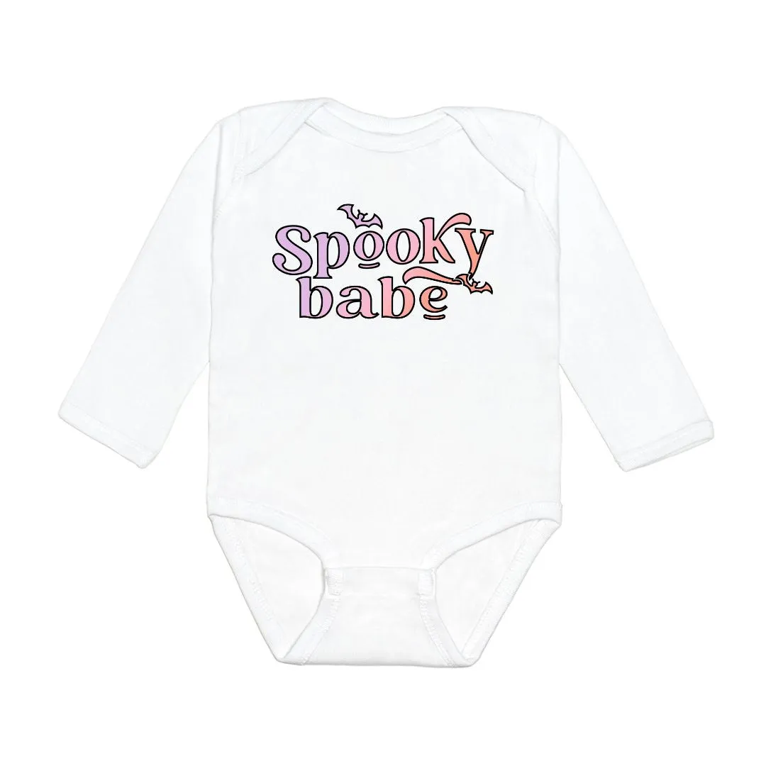 Spooky Babe L/S Bodysuit - White