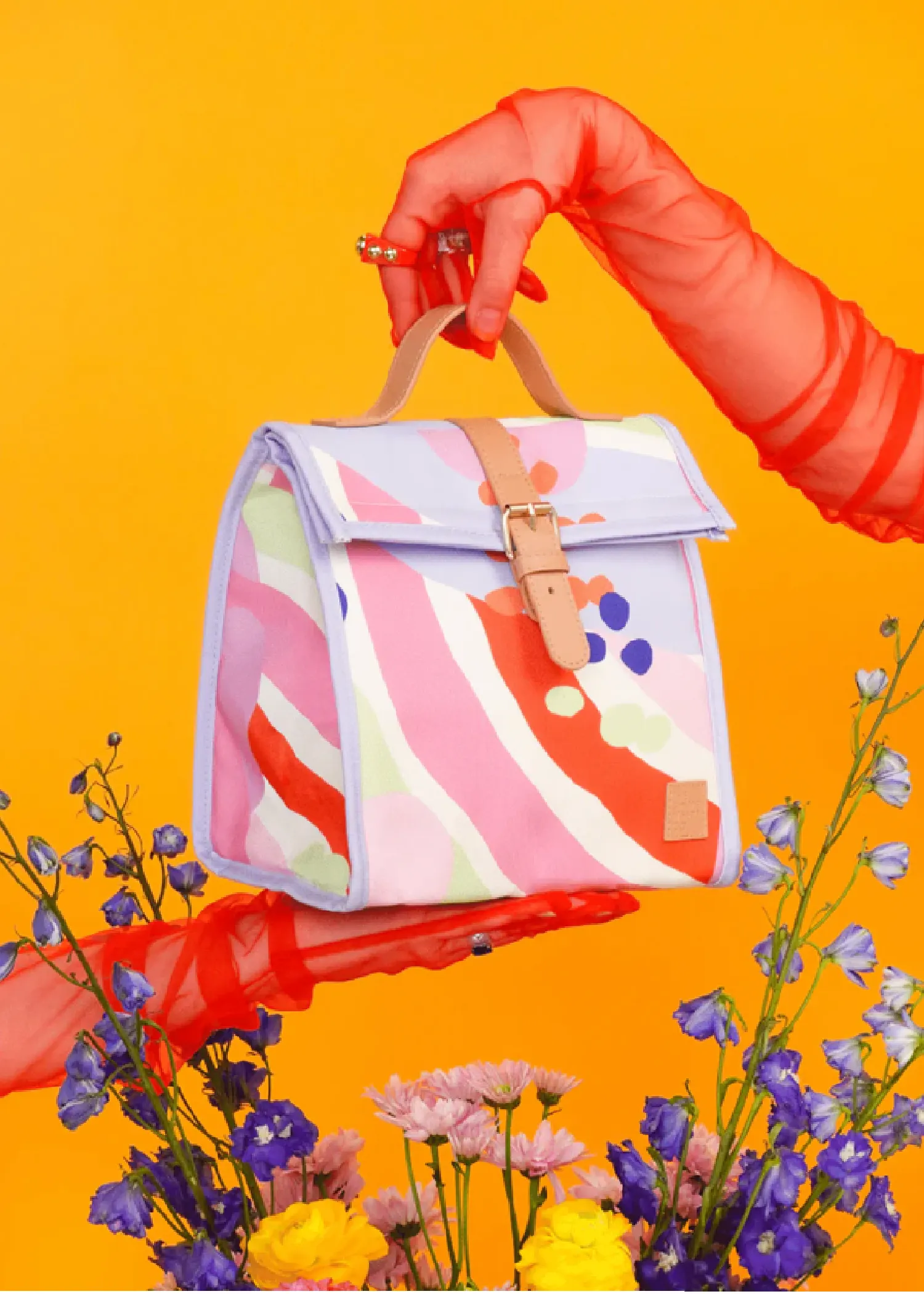 SPRINKLE FIESTA LUNCH SATCHEL W/ SHOULDER STRAP